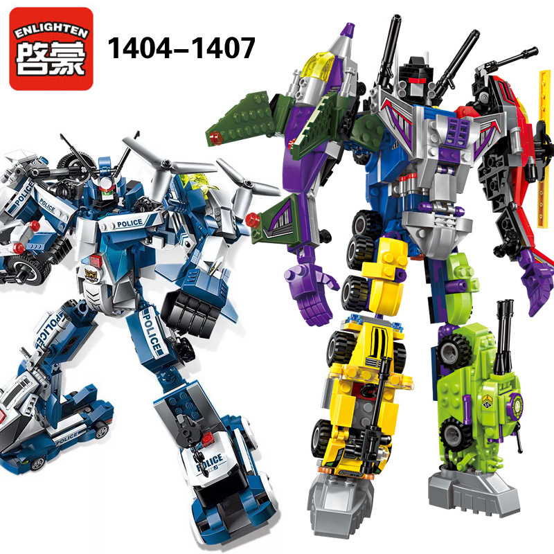 initiation Destroyer deformation Diamond fit Tank War chariot children Puzzle Assemble Building block toy 1404/1407