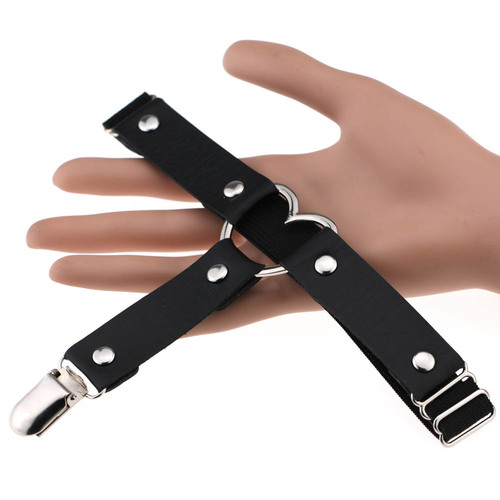 European and American Harajuku punk street shooting nightclub sexy and interesting heart-shaped peach heart-shaped hollow garter belt garter clip thigh ring