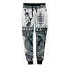 men casual suit sports winter Hoodie printed long sleeved pants two piece 3D statue portrait