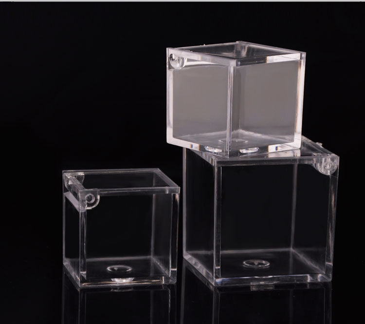 Hochtransparente quadratische FlipBox in Lebensmittelqualitt kleine Aufbewahrungsbox NHRTY713351picture5
