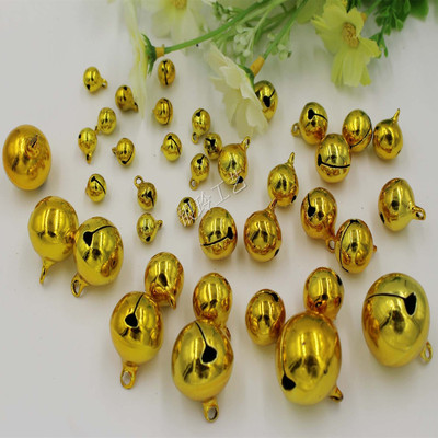 手工DIY材料 一字铜铃 环保真空电镀铃铛 不生锈宠物铃铛金色|ms