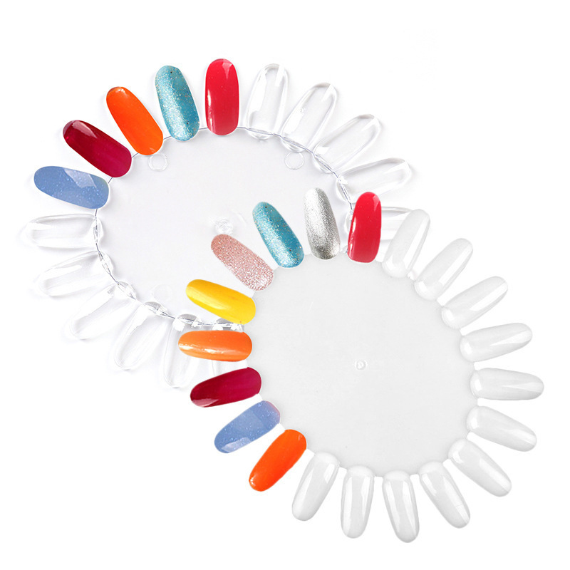 Nail art supplies phototherapy fake nail polish gel Oval transparent color plate model plate display color card practice Nail art supplies phototherapy fake nail polish gel Oval transparent color plate model plate display color card practice