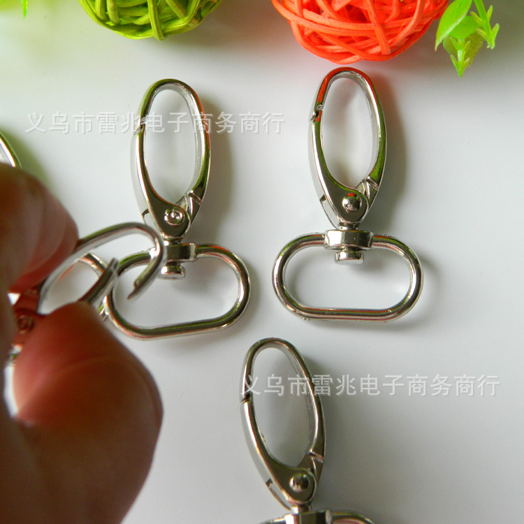 厂家直销 合金鱼嘴龙虾蛋形扣弹簧钩扣 箱包钥匙配件 狗扣现货