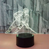 Colorful hockey, three dimensional night light, “Frozen”, 3D, gradient