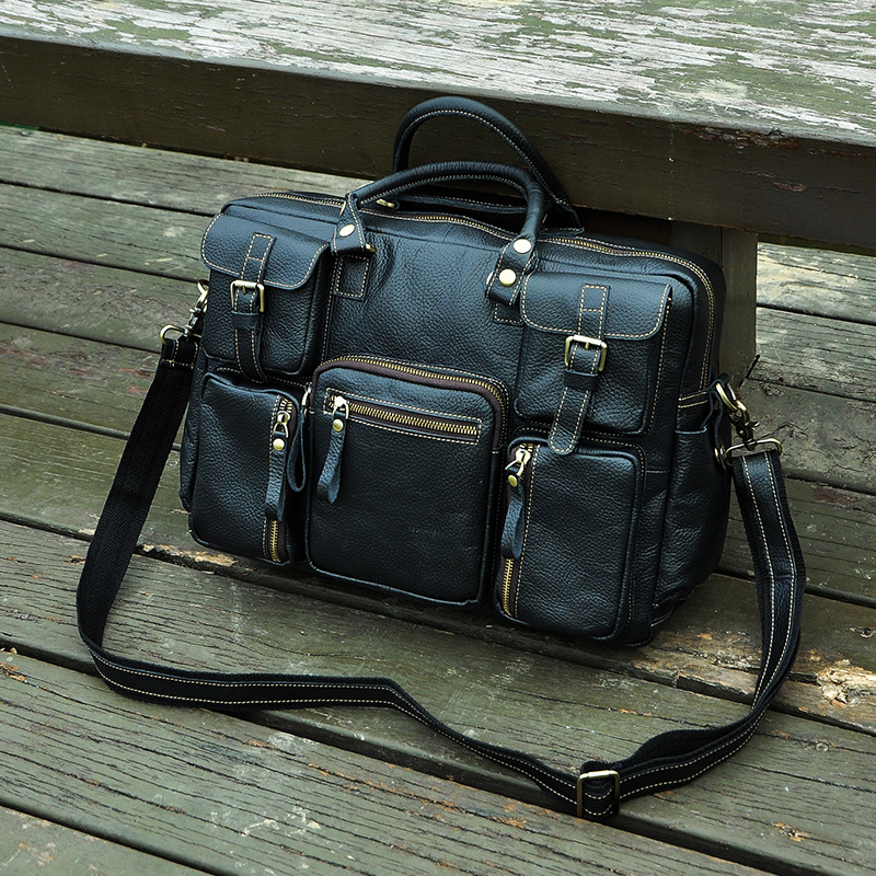 7250029194 2068518898 Original leather Men Fashion Handbag Business Briefcase Commercia Document Laptop Case Design Male Attache Portfolio Bag 3061-bu