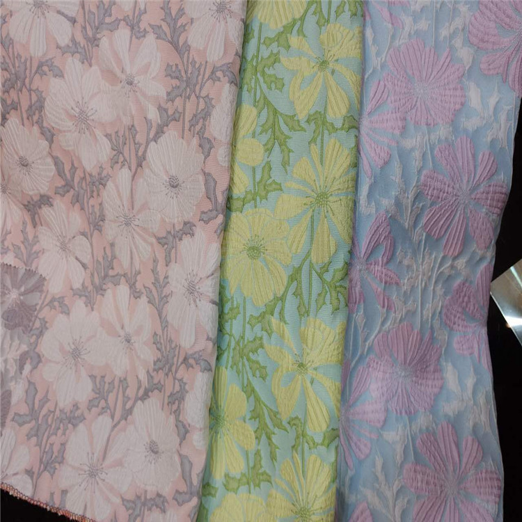 *色织提花太阳大花图案面料适用于服装装饰沙发布鞋子布