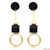 Advanced earrings, matte golden accessory, European style, high-quality style, bright catchy style