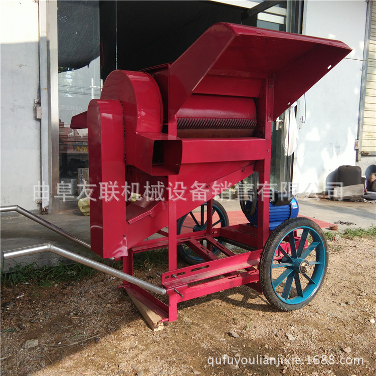 厂家热销大型谷子脱粒机 多功能大豆谷子小麦粮食打粒机视频