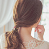 Hair accessory, elegant metal crystal, hair rope, simple and elegant design, Korean style, wholesale