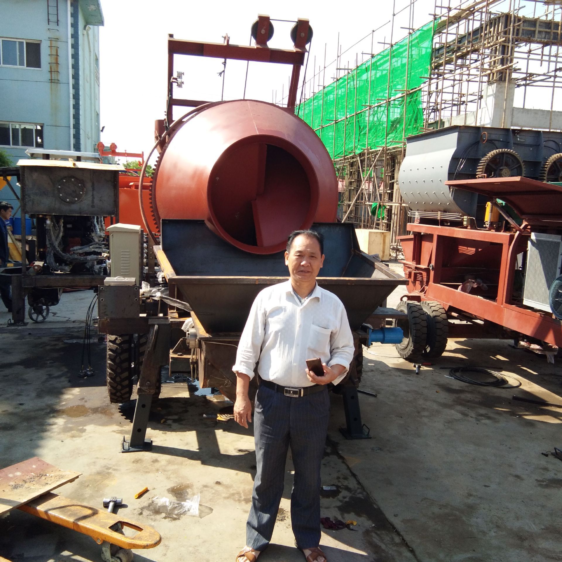 混凝土搅拌拖泵 柴油拖泵带搅拌机 滚筒搅拌机带输送泵 油电两用