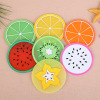 Manufactor originality non-slip Insulation pad Cup mat Jelly color Fruit shape Coaster silica gel Cup mat log