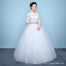 孕妇婚纱2025新款一字肩婚纱厂家韩式韩版大码苏州虎丘高腰韩版