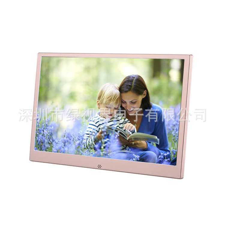 Metal Digital Photo Frame 15-inch electronic photo frame HD shelf LCD display video advertising screen all-in-one machine