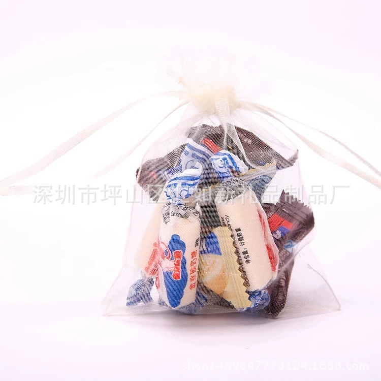 Spot 7*9 белая сумка из органзы/подарочная марлевая сумка/горячая марлевая сумка прозрачная марлевая сумка на шнурке жемчужная марлевая сумка