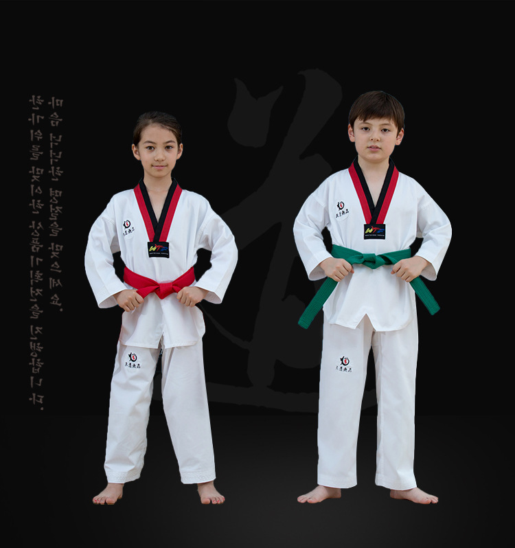 跆拳道服定制款长袖短袖可定制绣花印字款式免费设计来样加工厂家|ms