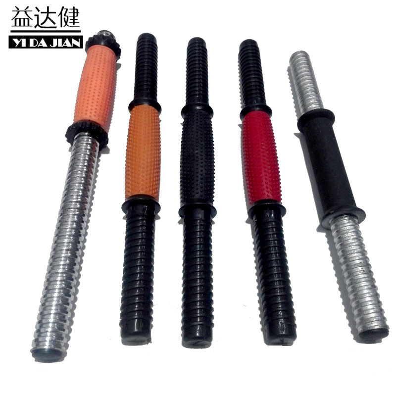 Granular soft rod ring hard rod groove hard rod dumbbell bar dumbbell piece rubber rod with nut
