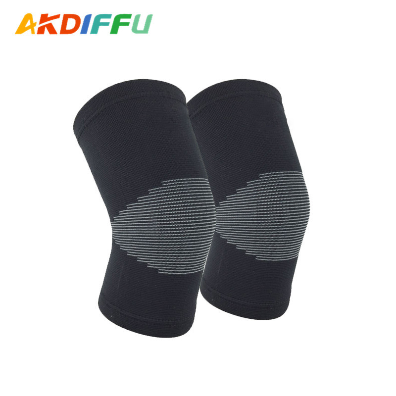 Suministros al aire libre de nylon jacquard punto almohadilla de la rodilla negro caliente transpirable con aire acondicionado corriendo deportes ciclismo