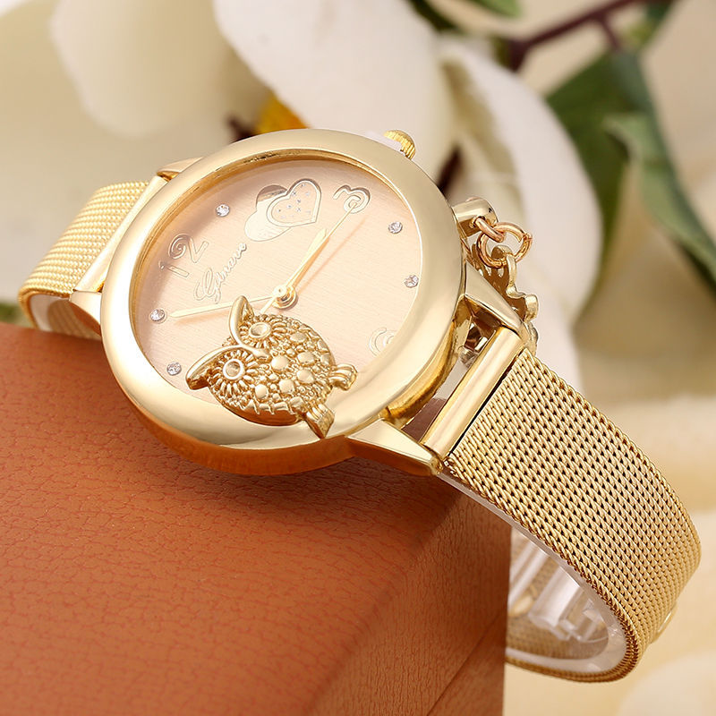 Casual Cute Owl Buckle Quartz Women's Watches display picture 4