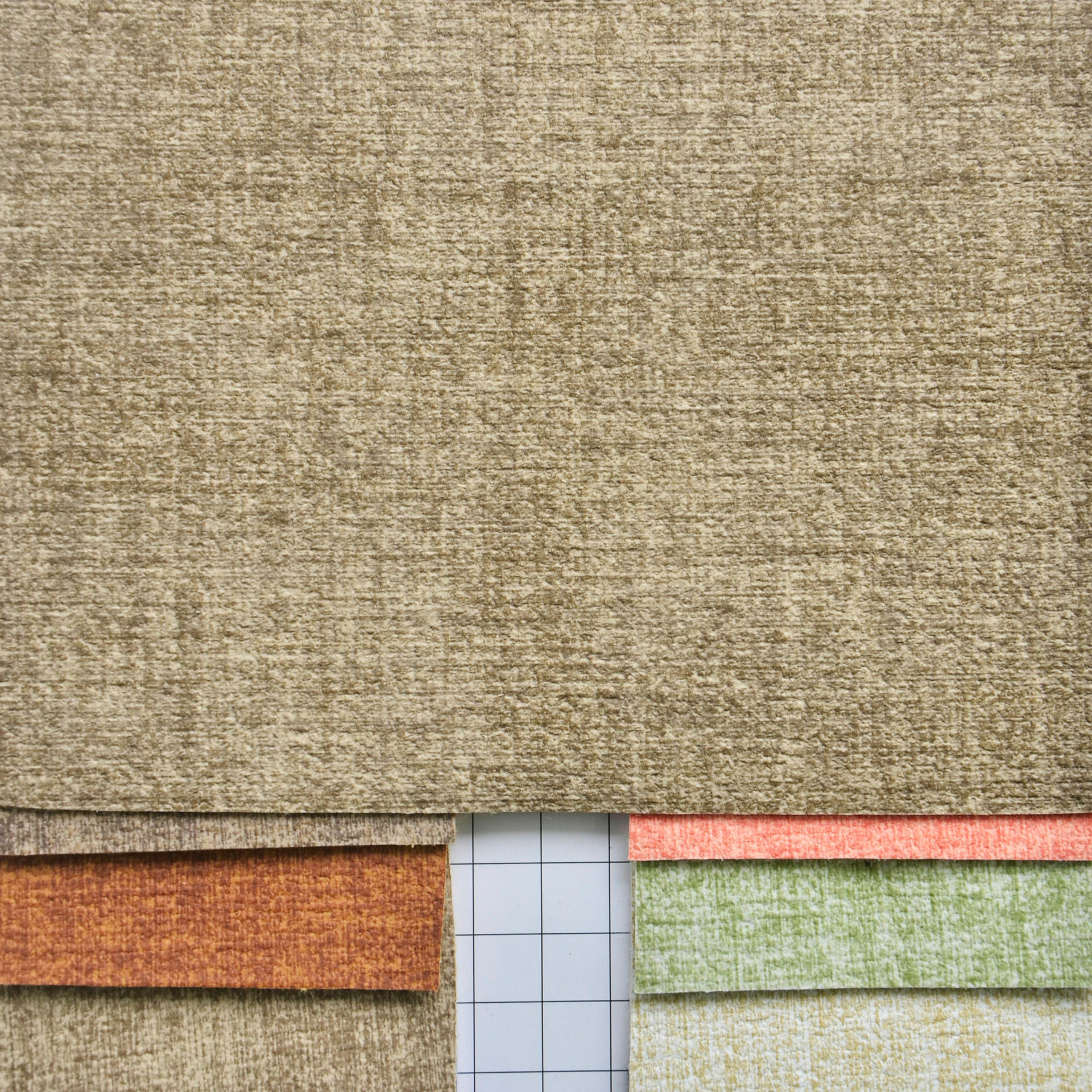 鼎茂皮革PVC压花皮革双色复古仿布纹箱包装饰人造合成革厂DM-1155