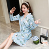 New Japanese style kimono pajamas girls’ autumn long sleeves cherry blossoms cherry blossoms loose fitting home furni