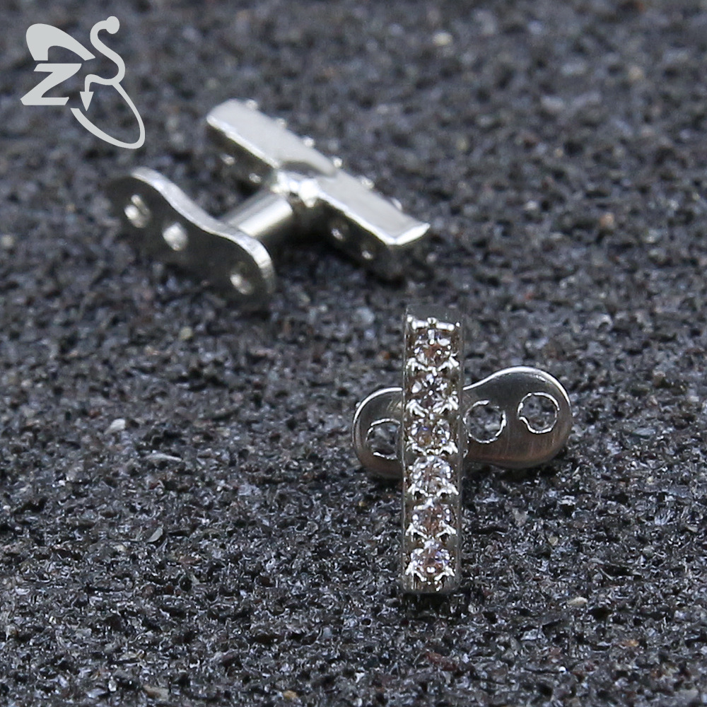 Pointed titanium steel lip stud product view