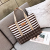 Capacious shopping bag one shoulder for leisure, Korean style