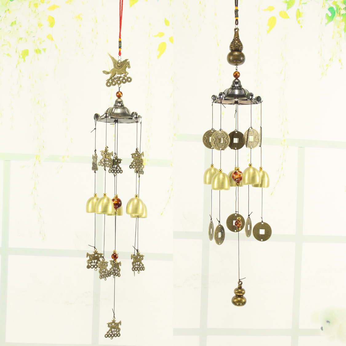 Attrape-rêves créatif, carillon éolien en métal, ornement en forme de cloche et de cœur, pendentif animal, décoration intérieure, cadeau artisanal, transfrontalier_voghion.com