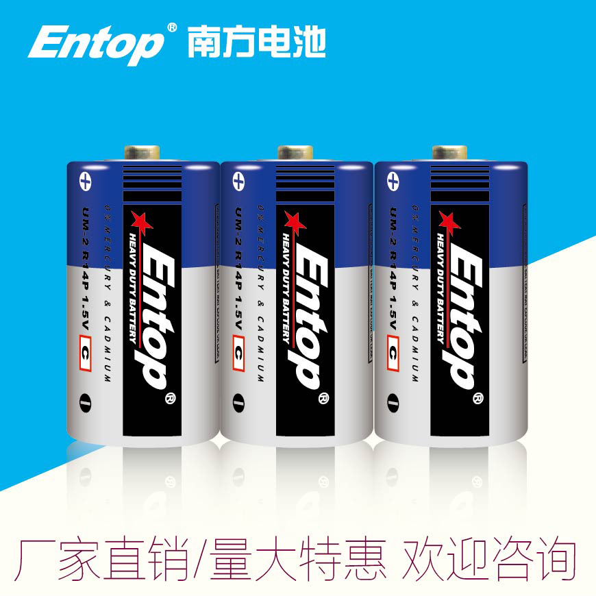 R14 C 1.5V蜡烛灯用高性能2号碳性干电池(二等品)