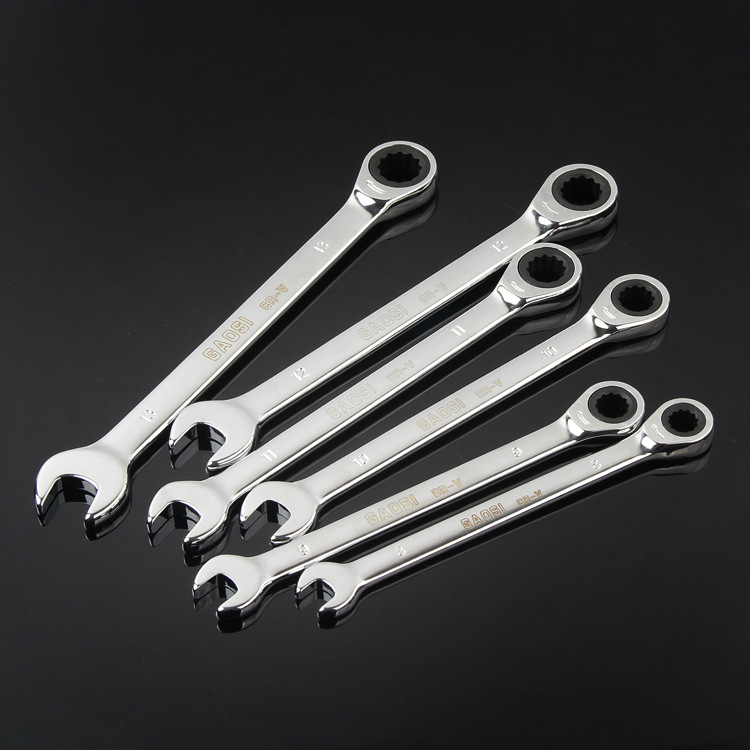 8-32mm高档汽保工具72齿铬钒钢快速省力双向梅开两用棘轮扳手