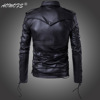 European Code new high-end men motorcycle coat decadent leather jacket big code for men clothing