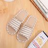 Slippers indoor for beloved, slide, cotton and linen, wholesale