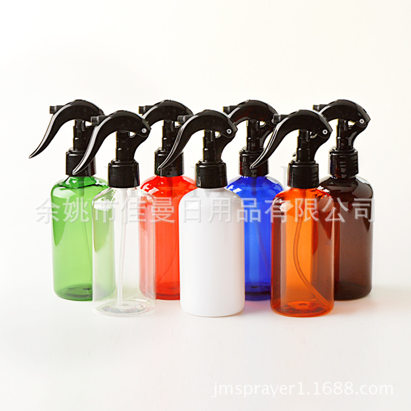 220Ml毫升矮胖瓶PET塑料瓶老鼠喷雾瓶手扣式喷壶喷枪香水分装瓶