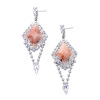 Accessory, crystal, metal earrings, European style, with gem, wholesale