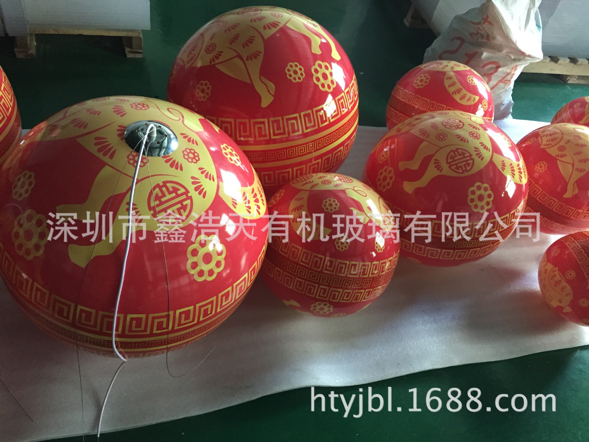 亚克力彩色喷绘发光球 装饰灯罩半球 亚克力拼接球 印刷图案球