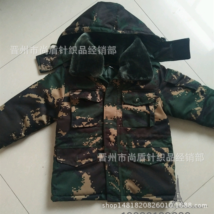 冬季儿童迷彩大衣棉服加厚保暖儿童冬令营迷彩服荒漠城市猎人|ms