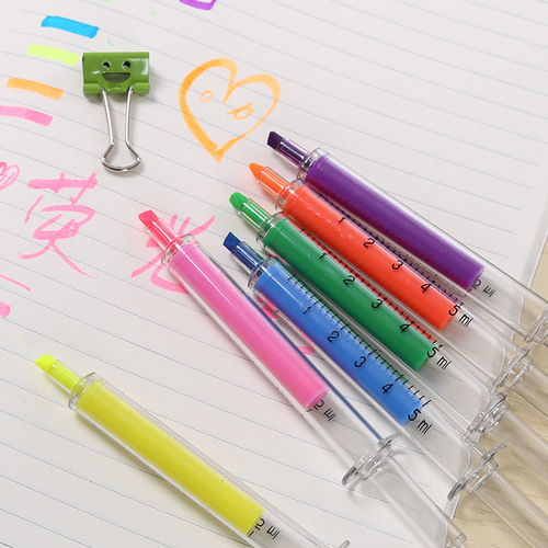 Small highlighter pen, color office stationery key marker pen, advertising pen, Korean creative cultural supplies gift