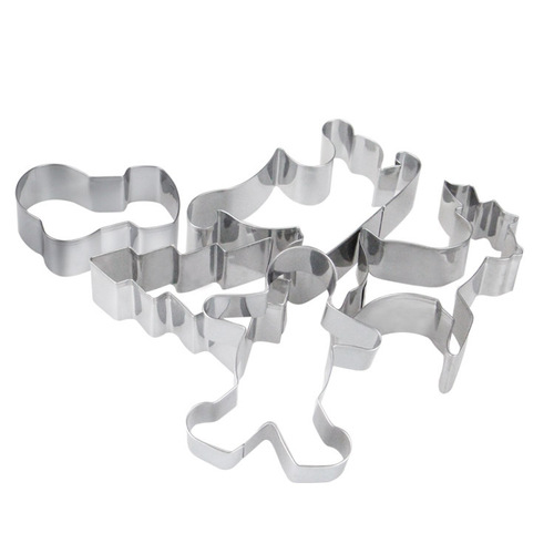 Stainless steel 5-piece set Christmas gingerbread man sleigh cartoon cookie molds fruit cookie baking tools