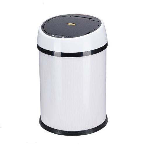 圆形不锈钢有盖智能感应式垃圾桶家用欧式创意客厅卧室卫生间厨房|ru