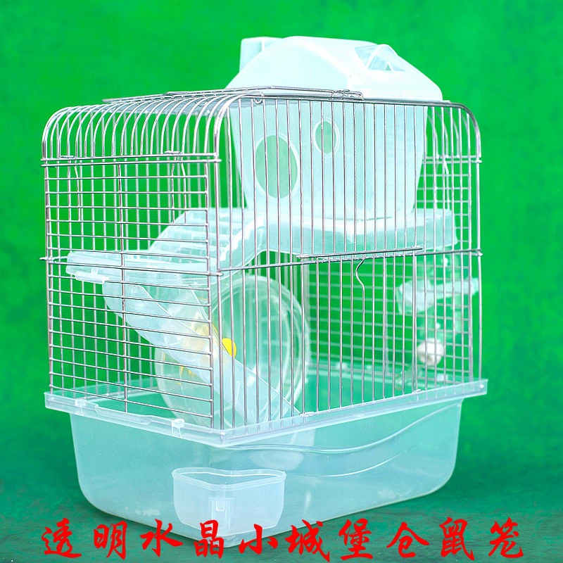 Клетка Из Нержавеющей Стали Кристалл Небольшой Замок Клетка Хомяка Поставляет Двойной Хомяк Роскошные Клетки Выход Фабрики