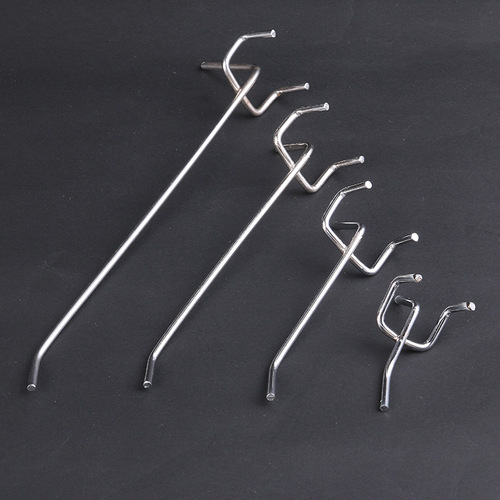 Hole Punch Hook, Supermarket Metal Triangle Hook, Chrome Hole Plate Hook, Mobile Phone Accessory Decorative Hook