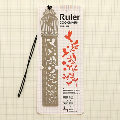 Fresh cartoon stationery for elementary school students, metal template, ruler