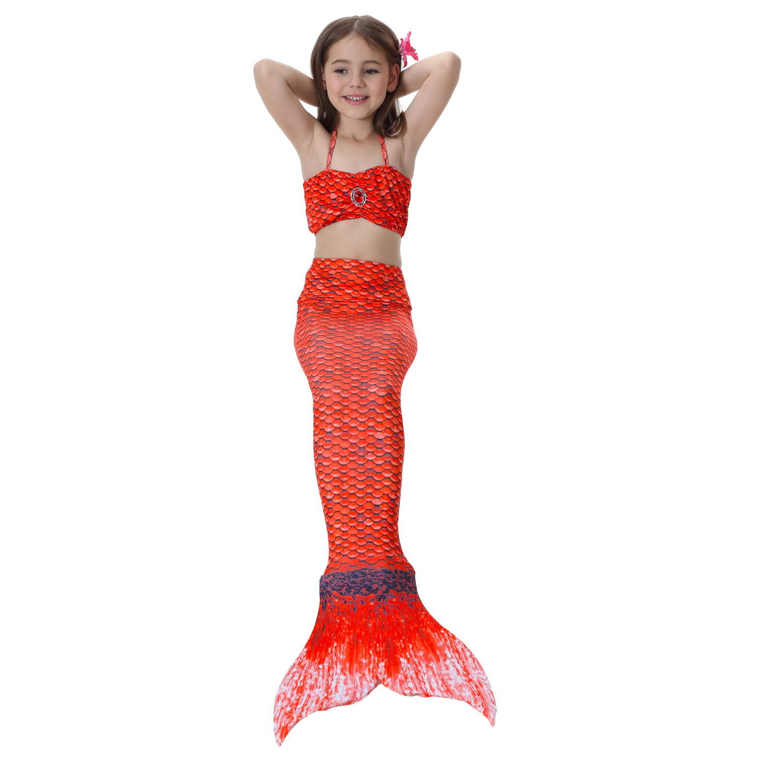 Girl's Fashion Mermaid Nylon Polyester Bikinis 2 Piece Set display picture 67