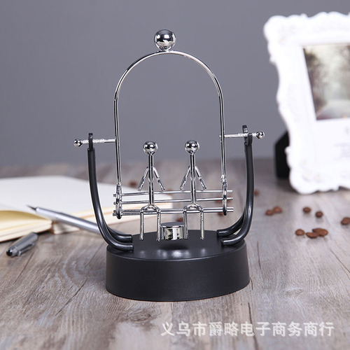Couple swing metal perpetual motion instrument swinger Scientific experiment Newton energy ornament Science and education model gift