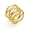 Fashionable wavy ring stainless steel, simple and elegant design, wholesale