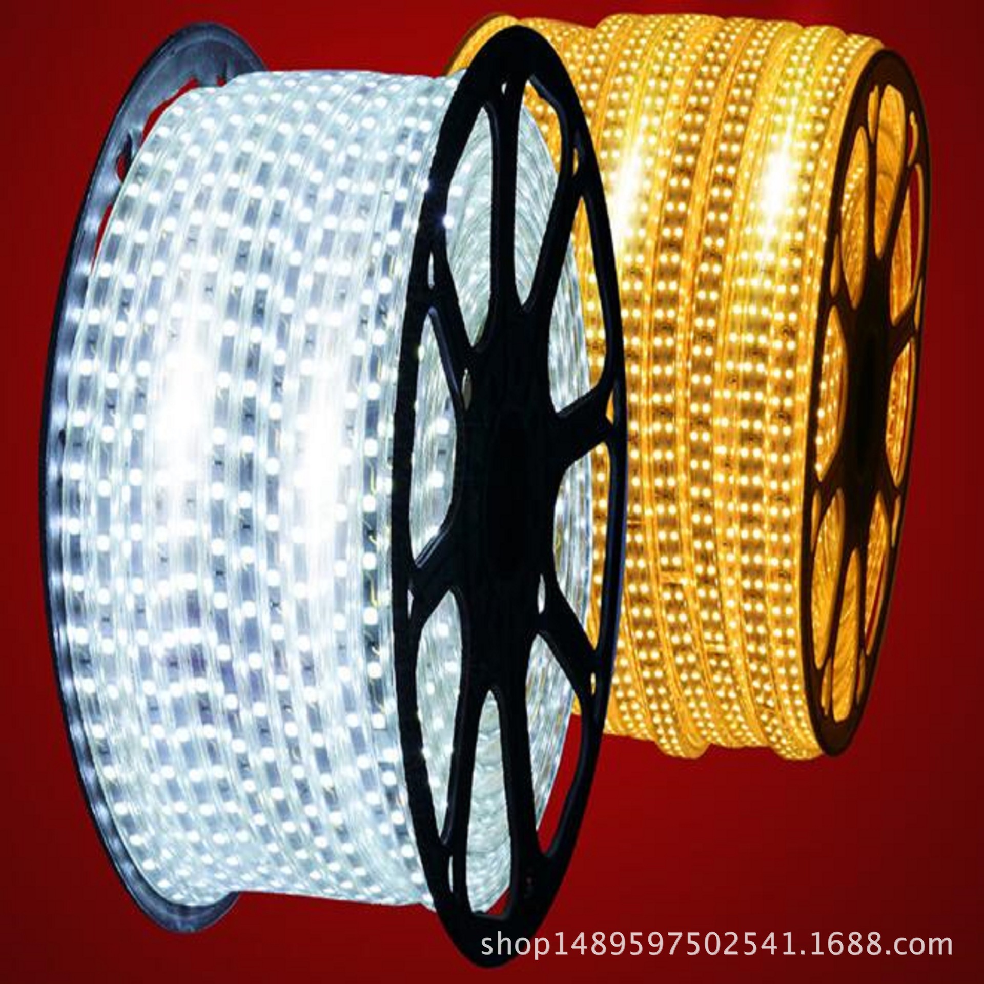 36号 led灯带220V灯带2835双排180D防水弧面透镜工程款高亮软灯条-阿里巴巴