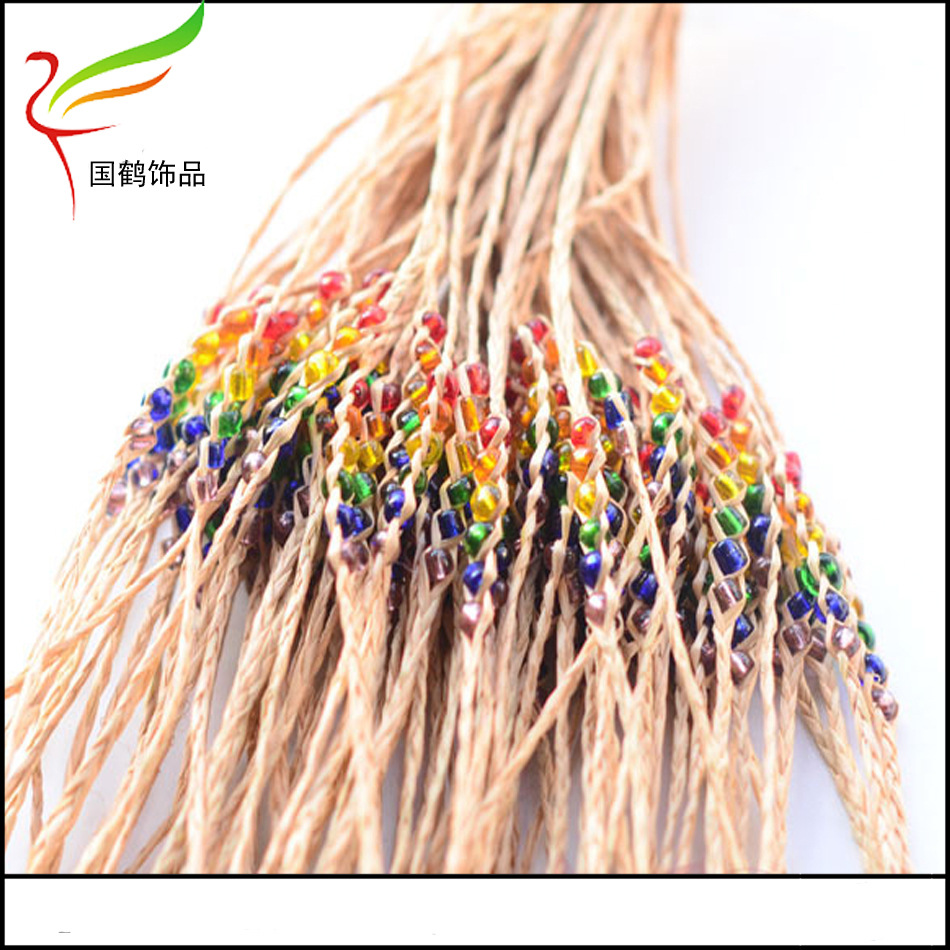 拉菲草6颗米珠手链15