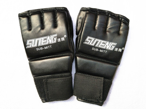 Sagitar split-finger boxing gloves for punching sandbags, half-fingered fingerless boxing gloves, breathable palms, five-finger fighting Sanda leather split-finger