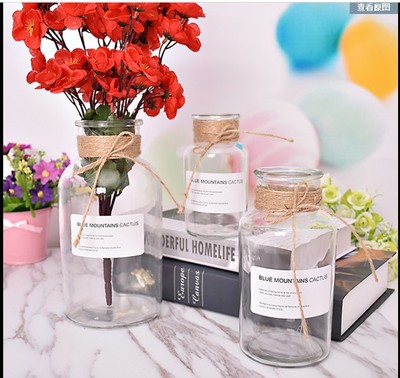 棕色花瓶大熱chic風棕色玻璃瓶花瓶花器配套漫步雲端貼紙擺件