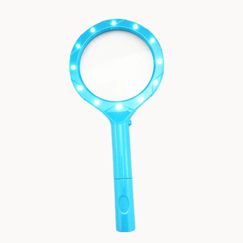 3x90mm 12LED освещение чтение ручной прямой ручкой оптическая стеклянная лупа