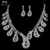 Jewelry for bride, set, high-end necklace and earrings, hair accessory, wholesale